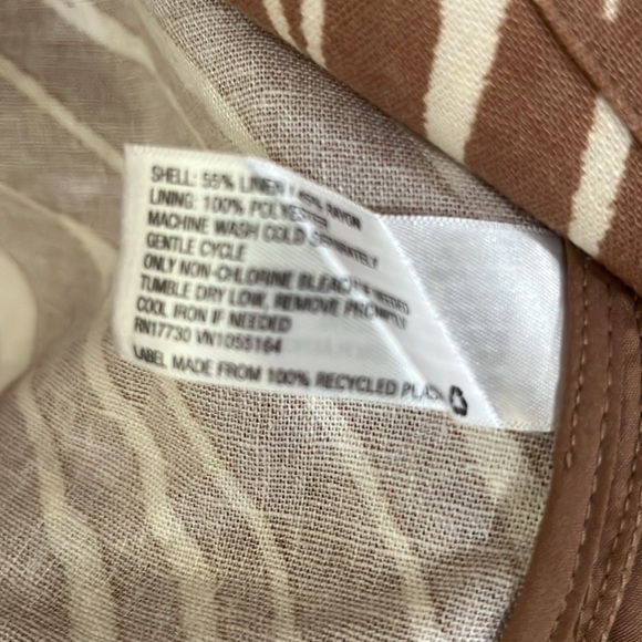 A new day linen blend spring , blazer animal print zebra neutral colors NWOT - Picture 5 of 5